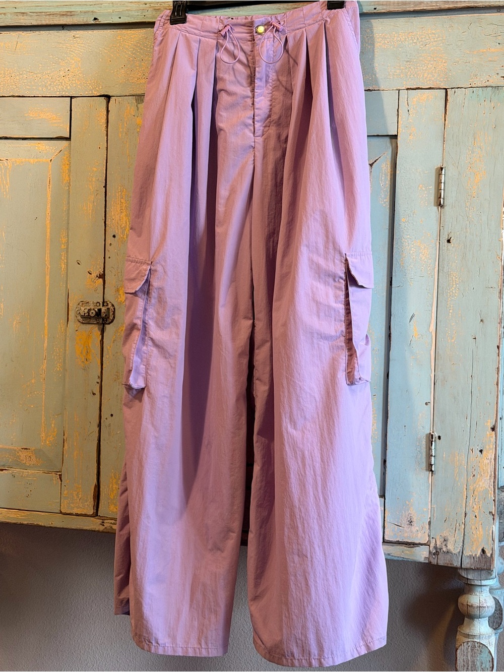 Forever 21 Lavender Cargo Pants with Drawstring Waist